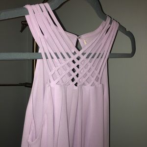 Cross strapped lavender tank